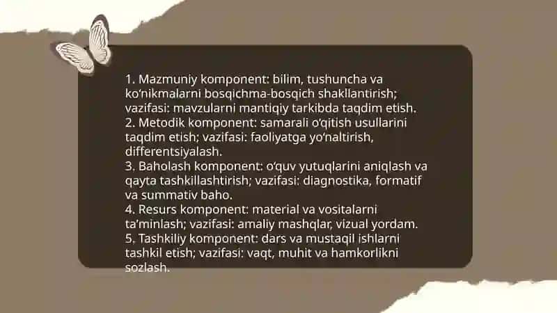 Boshlangʻich sinf matematika dasturining asosiy beshta komponentlari umumiy tahlili 4
