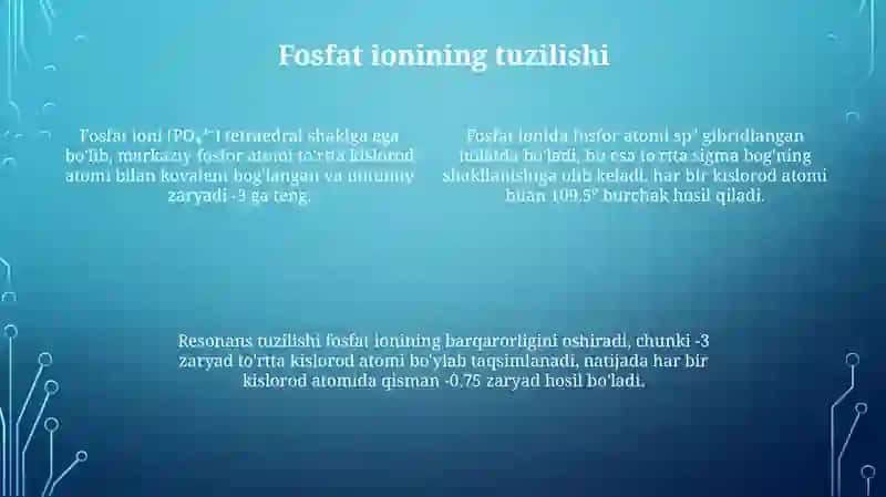 Noorganik ionlar(fosfor) ularning funksiyalari 4