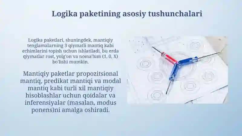 Chiziqli algebra va mantiq paketining asosiy imkoniyatlari 4