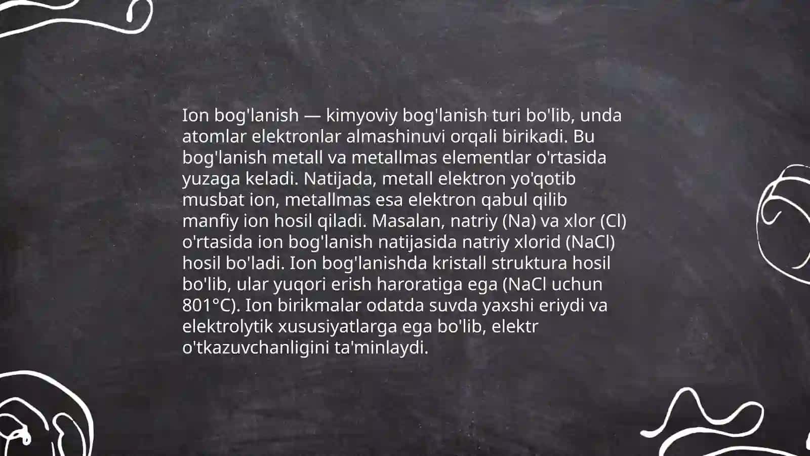 Kimyoviy bog'ning xossalari 4