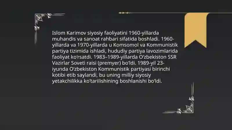 Islom Karimov Hayoti 4