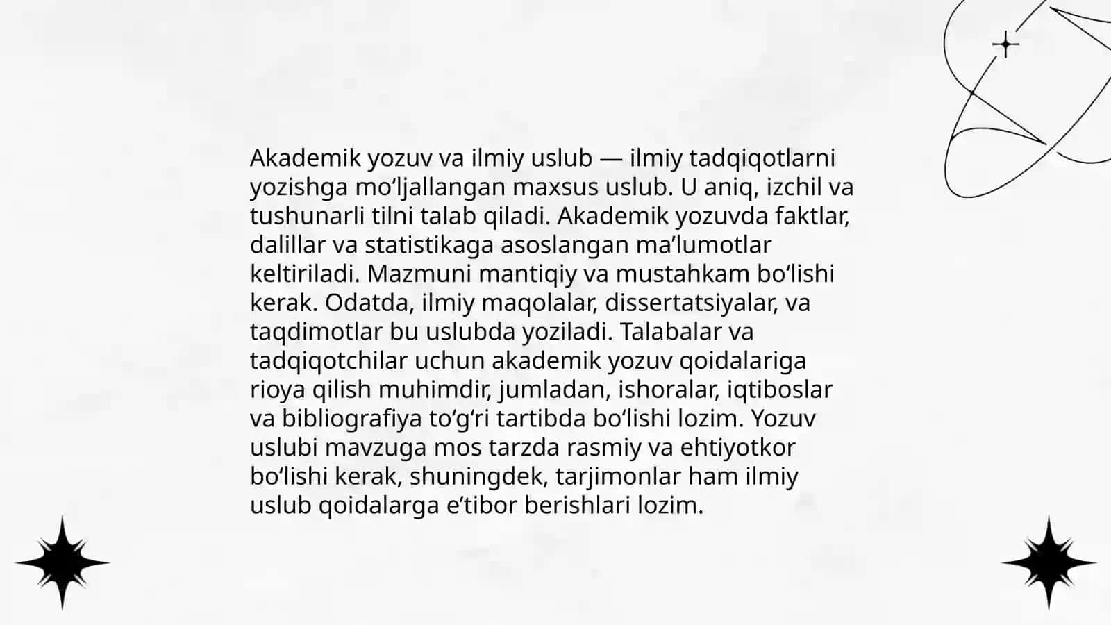 Akademik yozuv va uning xususiyatlari 4