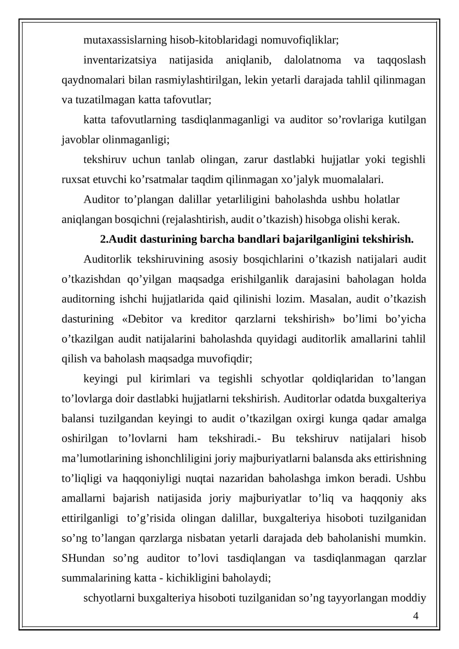 AUDITORLIK XULOSASI VA UNING TURLARI 4