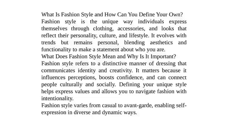 What Is Fashion Style and How Can You Define Your Own? 4