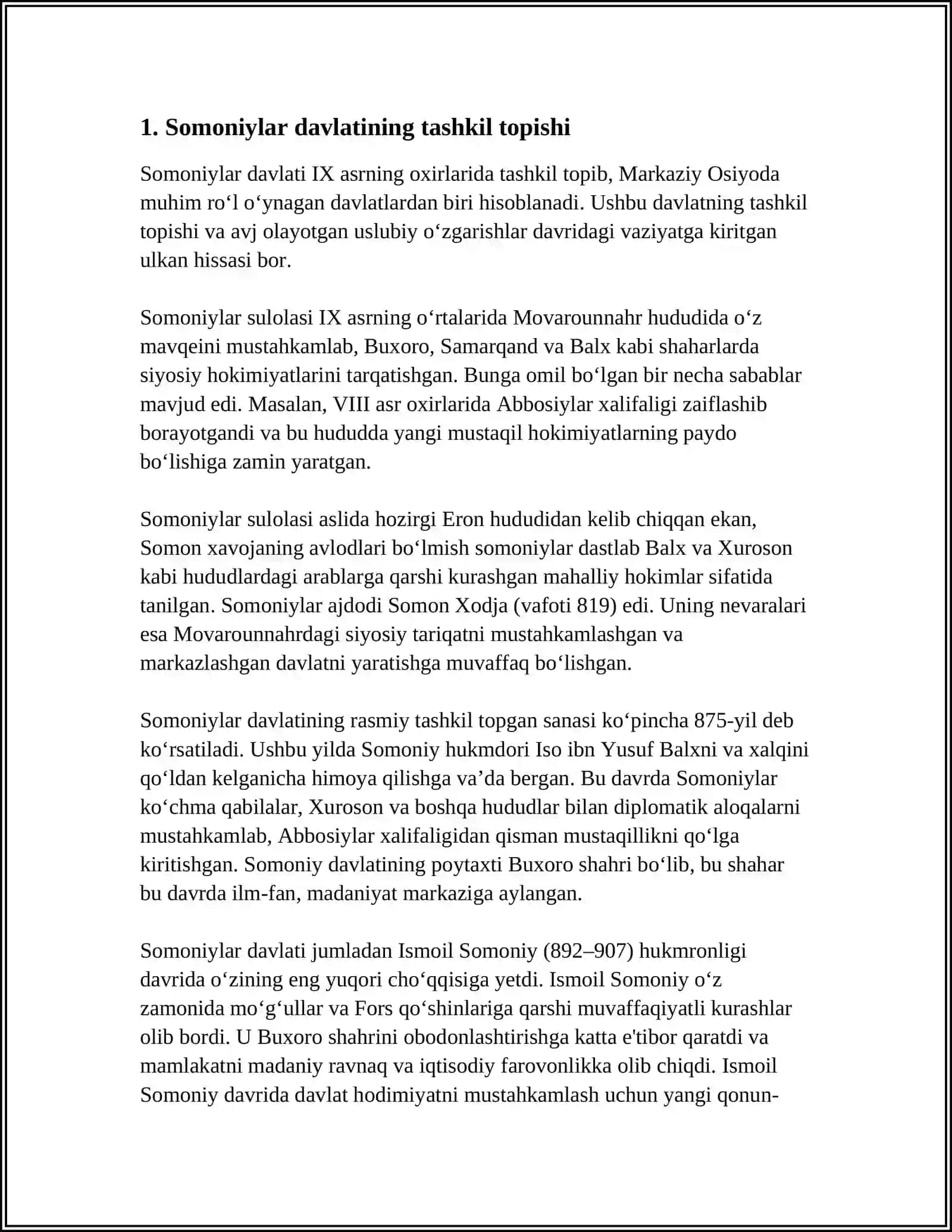 SOMONIYLAR TARIXIGA DOIR ARAB TILIDAGI MANBALAR 4