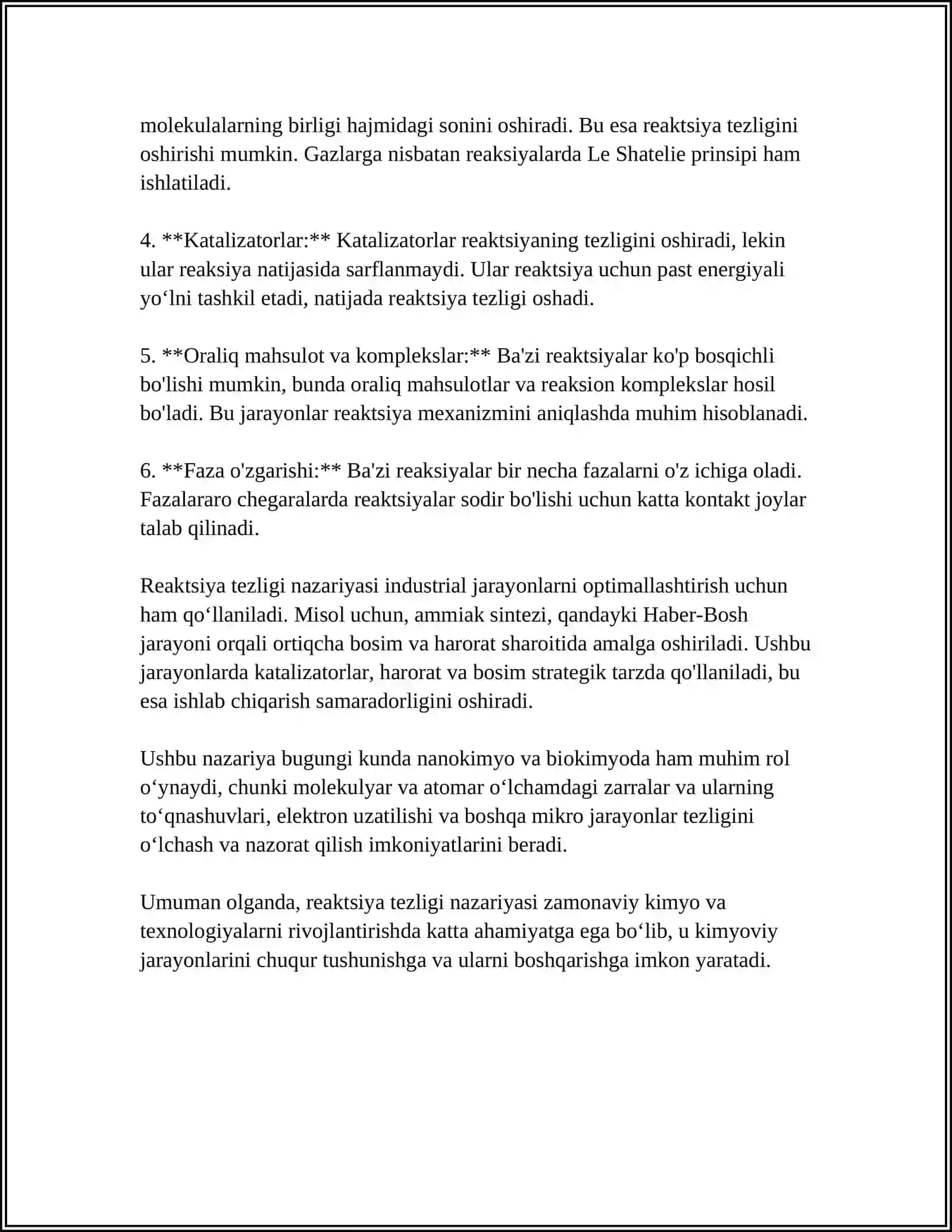 KIMYOVIY REAKSIYA TEZLIGI 4