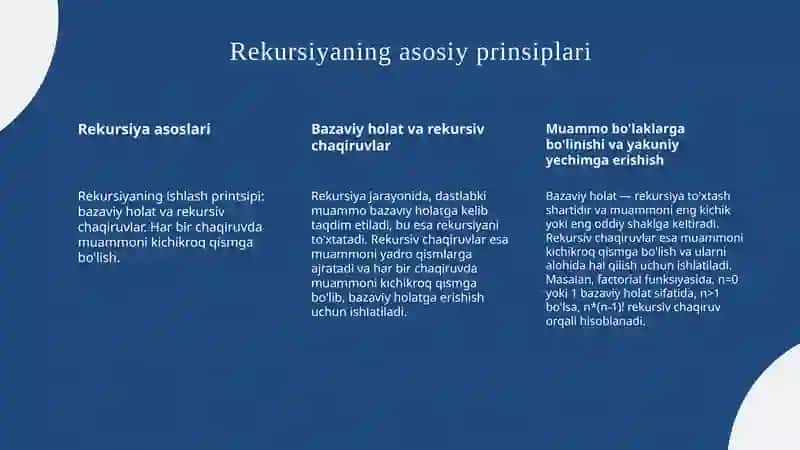 Python dasturlash tilida Rekursiya tushunchasi 4