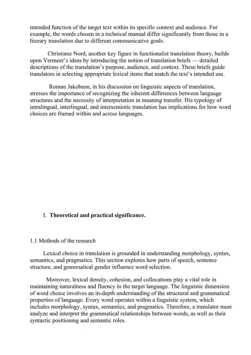THE ISSUE OF WORD CHOICE IN THE PROCESS OF TRANSLATION. 4