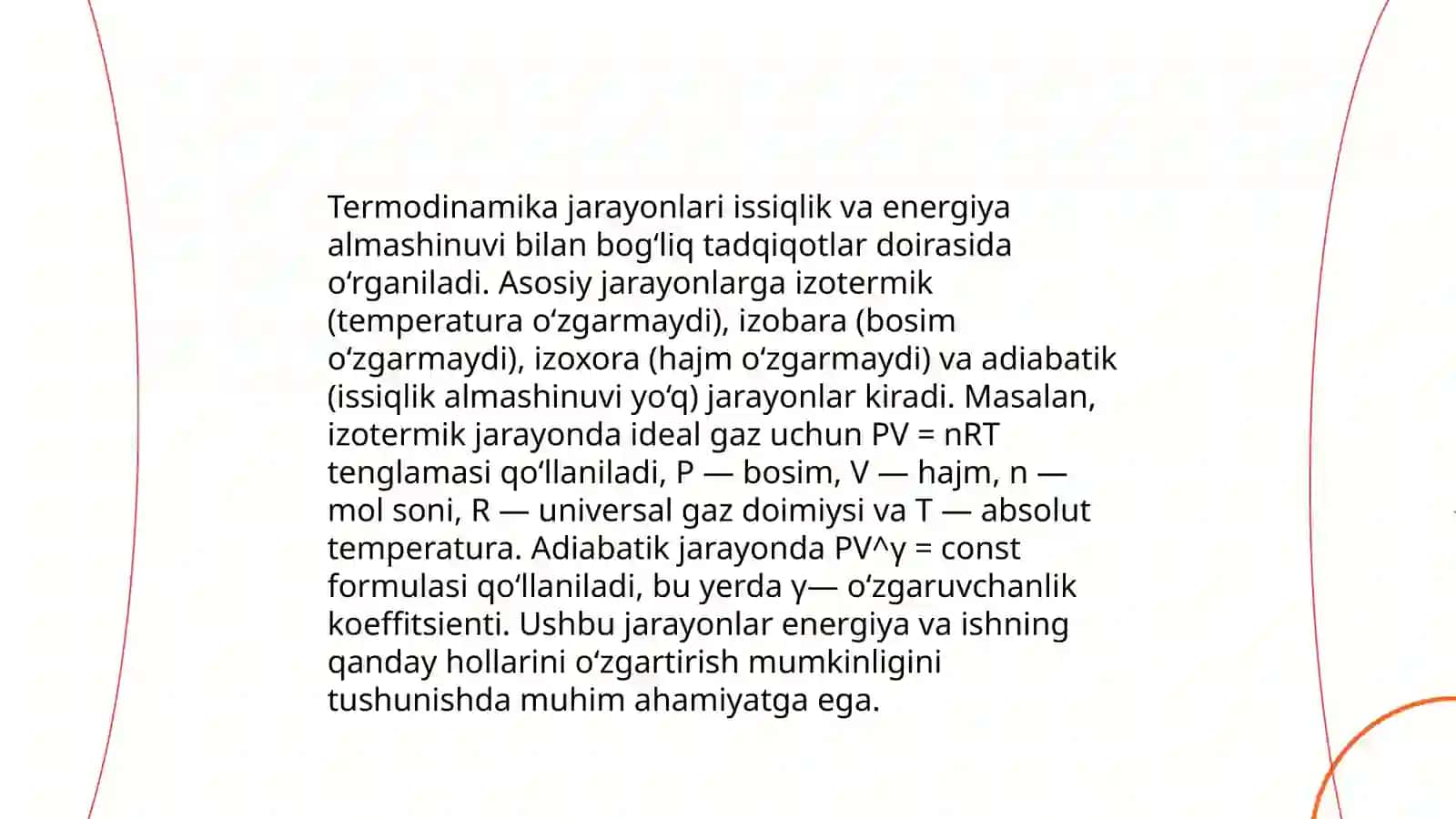 Termodinamika qonunlari va ularning tadbiqi 4