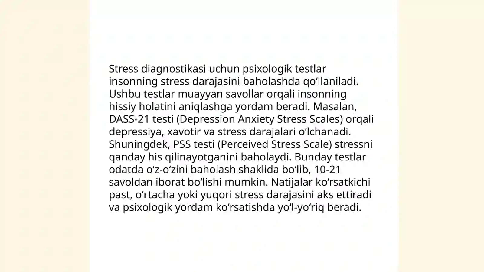 Stress holatini aniqlash usullari 4
