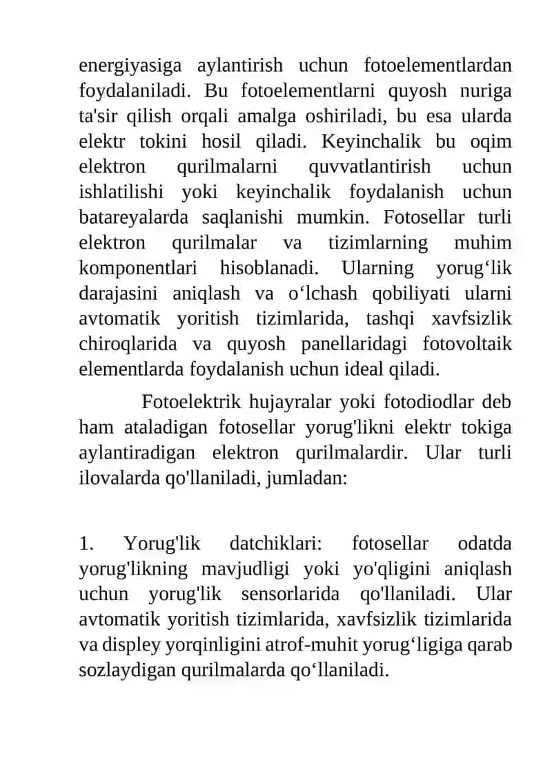 Fotorezistor yordamida xonalarni yoritish chiroqlarini boshqarish kurs ishi 4