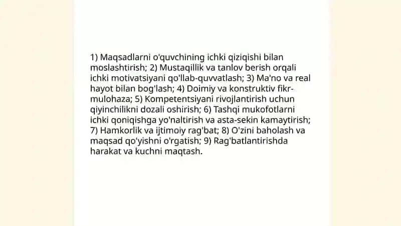 Ta'limga ijobiy motivlarni shakillantirish 4