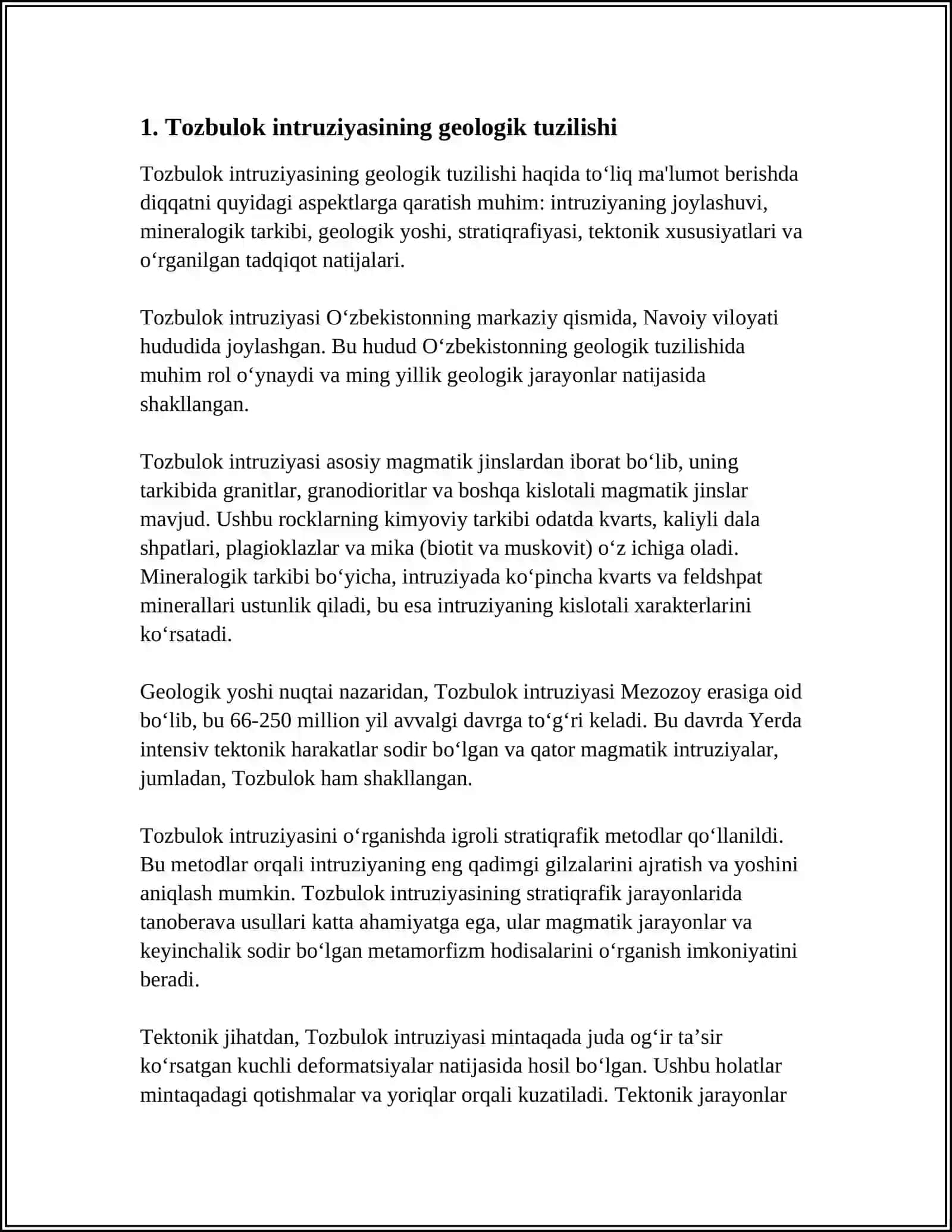 TOZBULOQ INTRUZIVINING PETROGRAFIK XUSUSIYATLARI 4