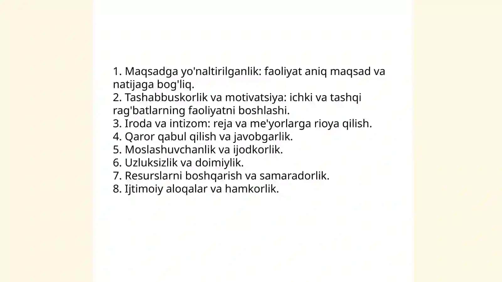 Faollik va faoliyat haqida tushuncha 4