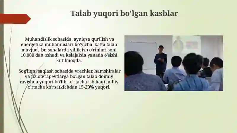 Tez rivojlanayotgan kasblar 4