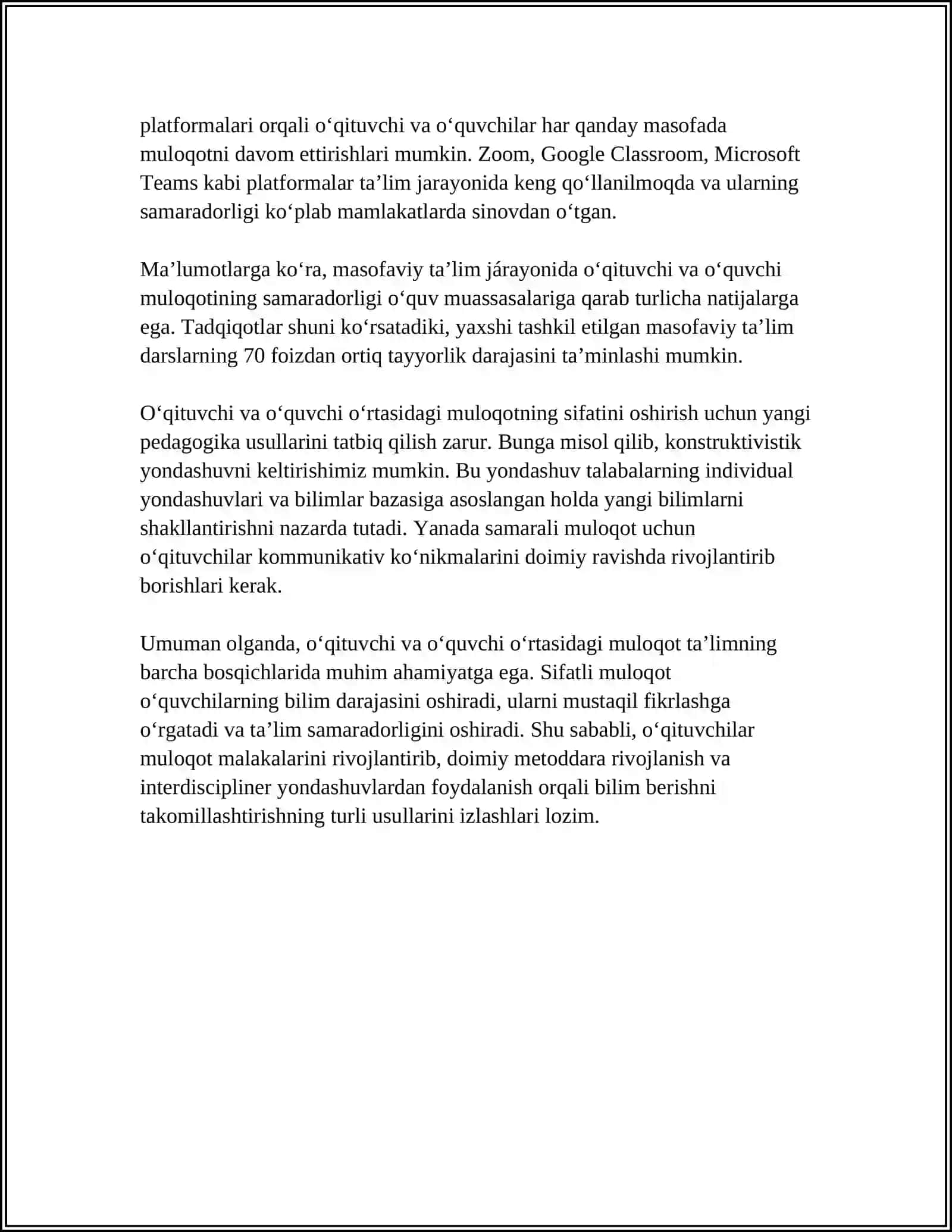 PEDAGOGIK FAOLIYATDA MULOQOT 4