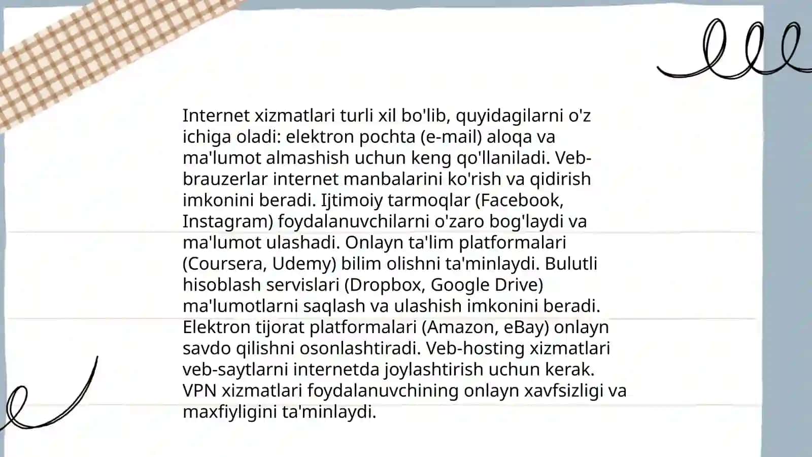 Tarmoqli texnologiyalari va internet xizmatlari 4