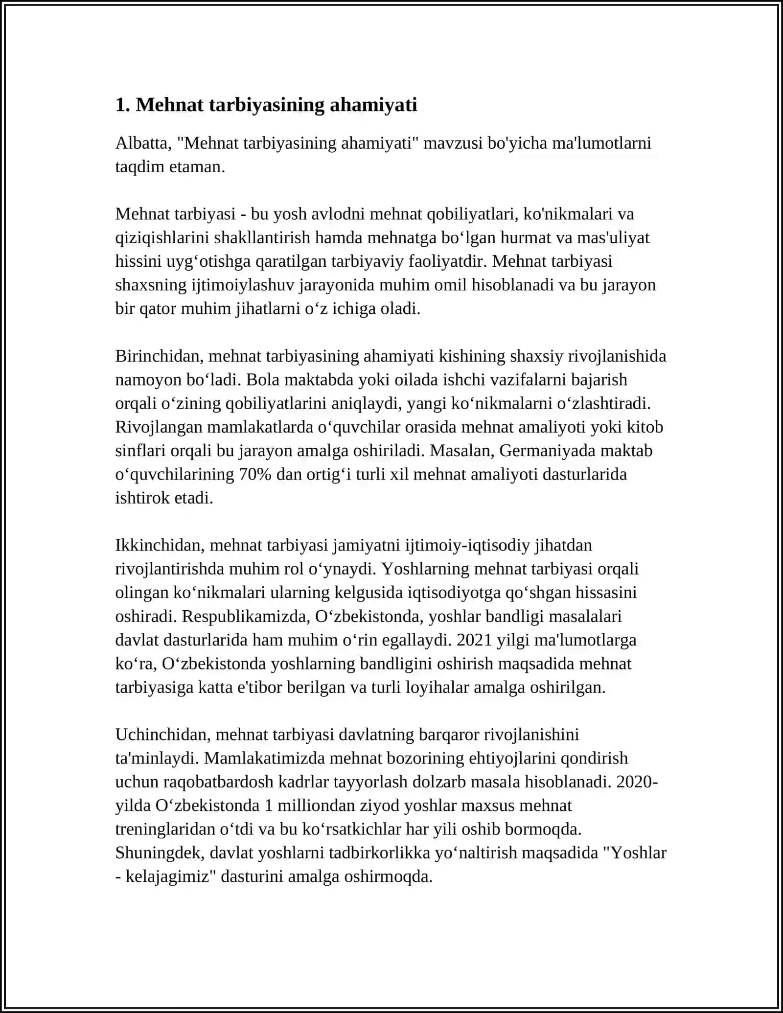 BOSHLANG'ICH SINFLARDA MEHNAT TARBIYASINING VAZIFALARI 4