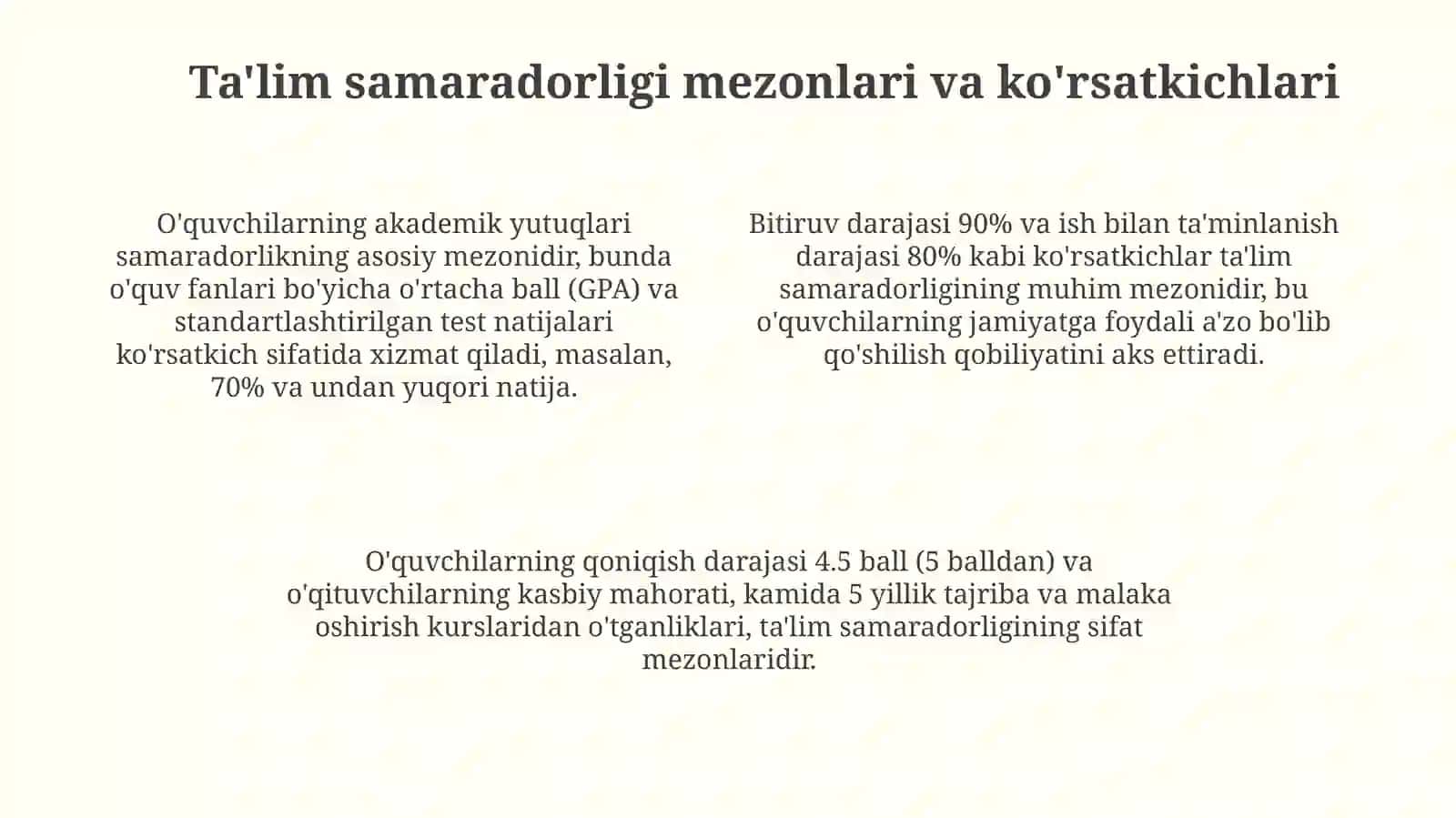 Ta'lim samaradorligining mazmuni va vamohiyati 4