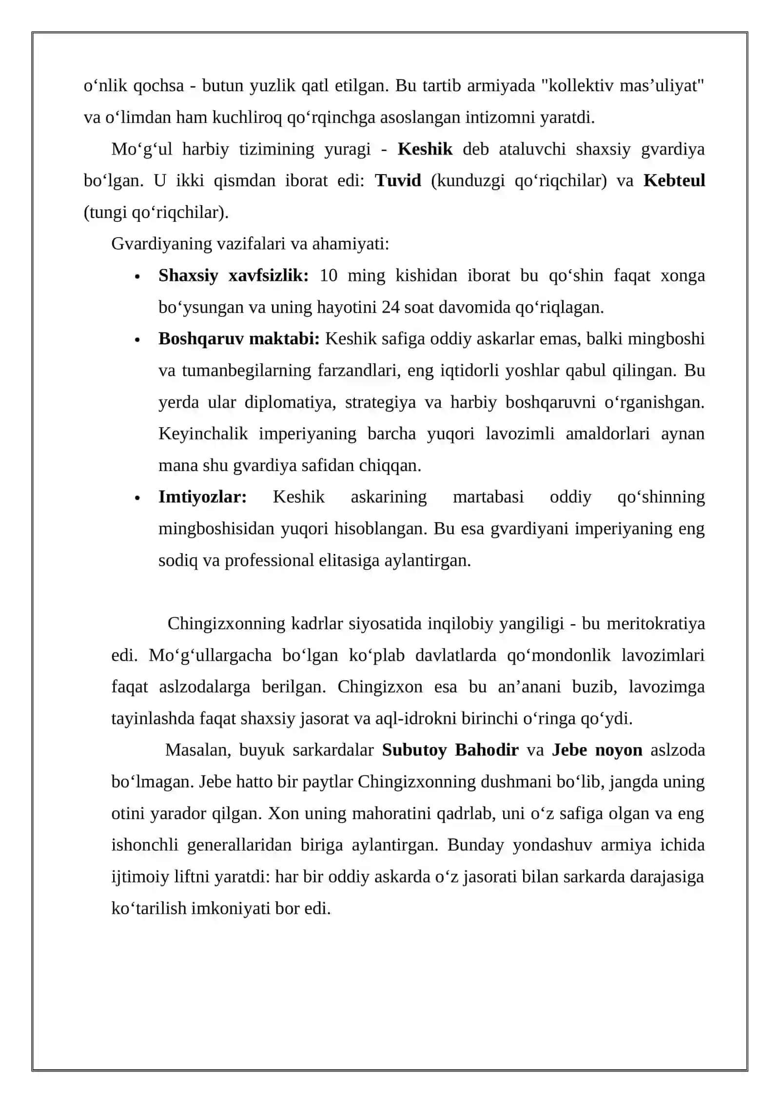 Moʻgʻullar imperiyasining harbiy  tizimi 4