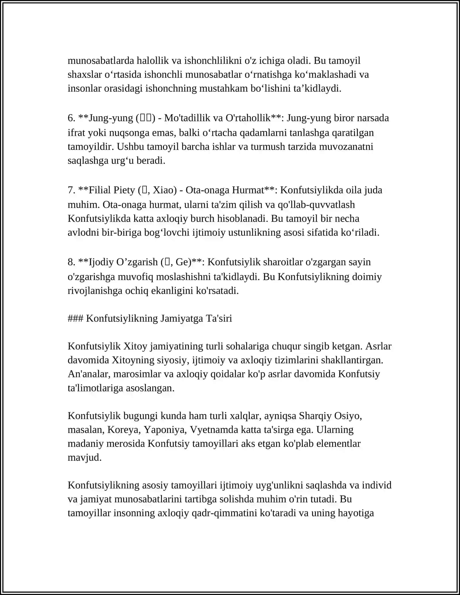 Konfutsiylikning Asosiy Tamoyillari 4