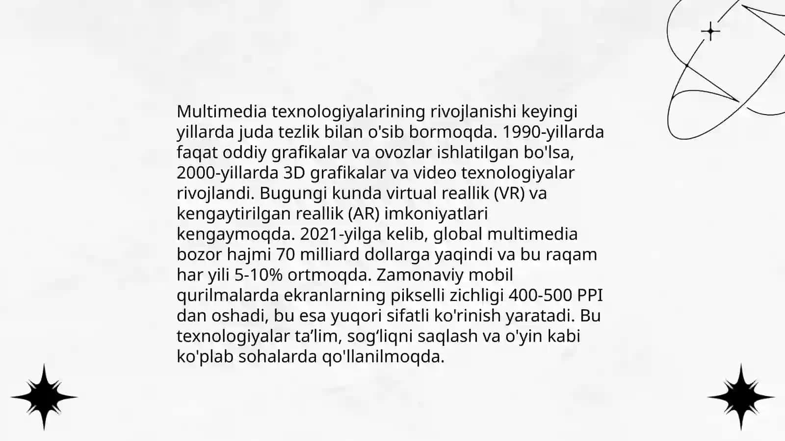 Multimedia va uning zamonaviy ta'minoti 4