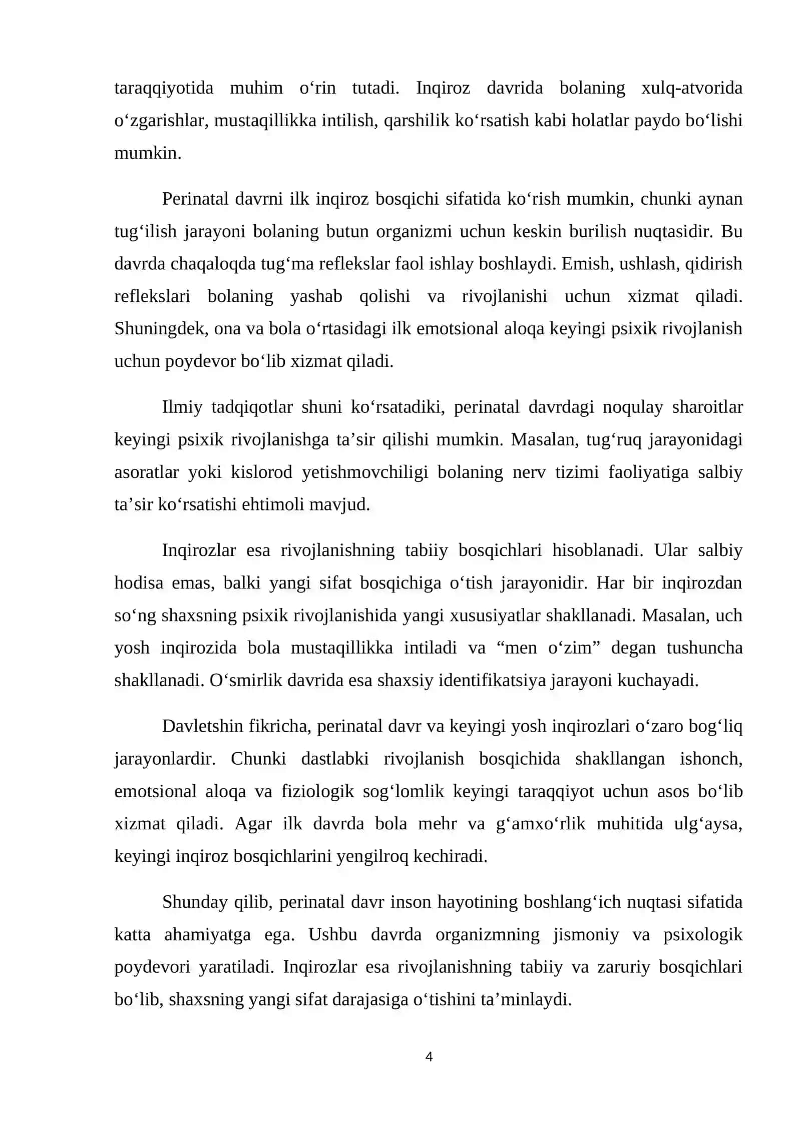 Perinatal davr va inqirozlar 4