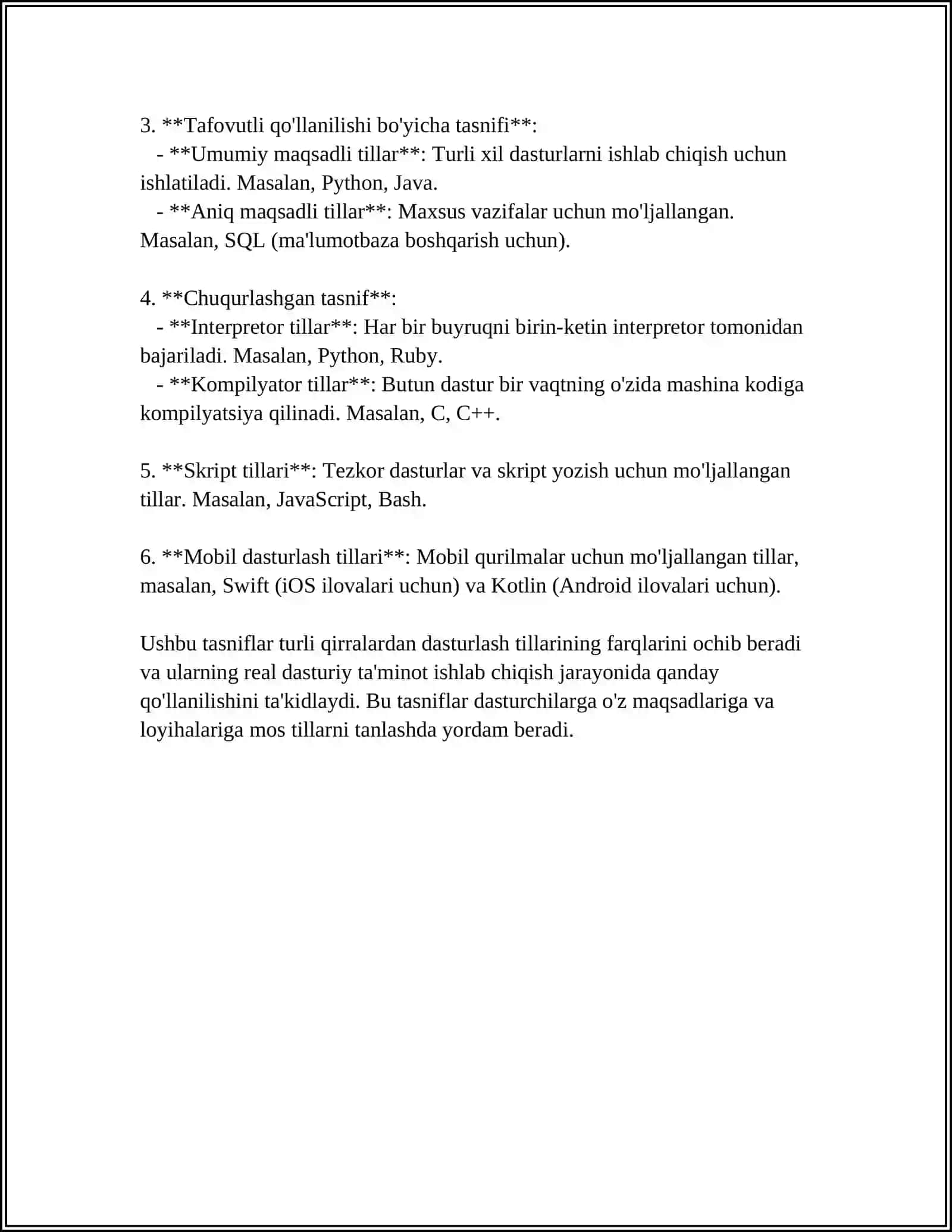 Dasturlash tillari haqida umumiy ma'lumot 4