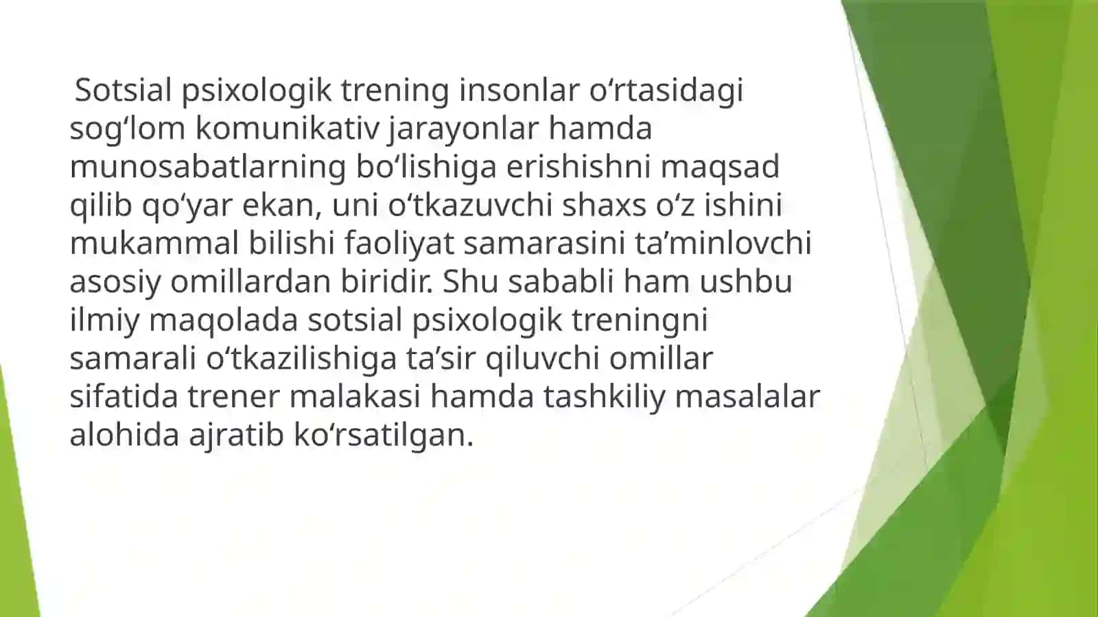 Sotsial psixologik trening 4