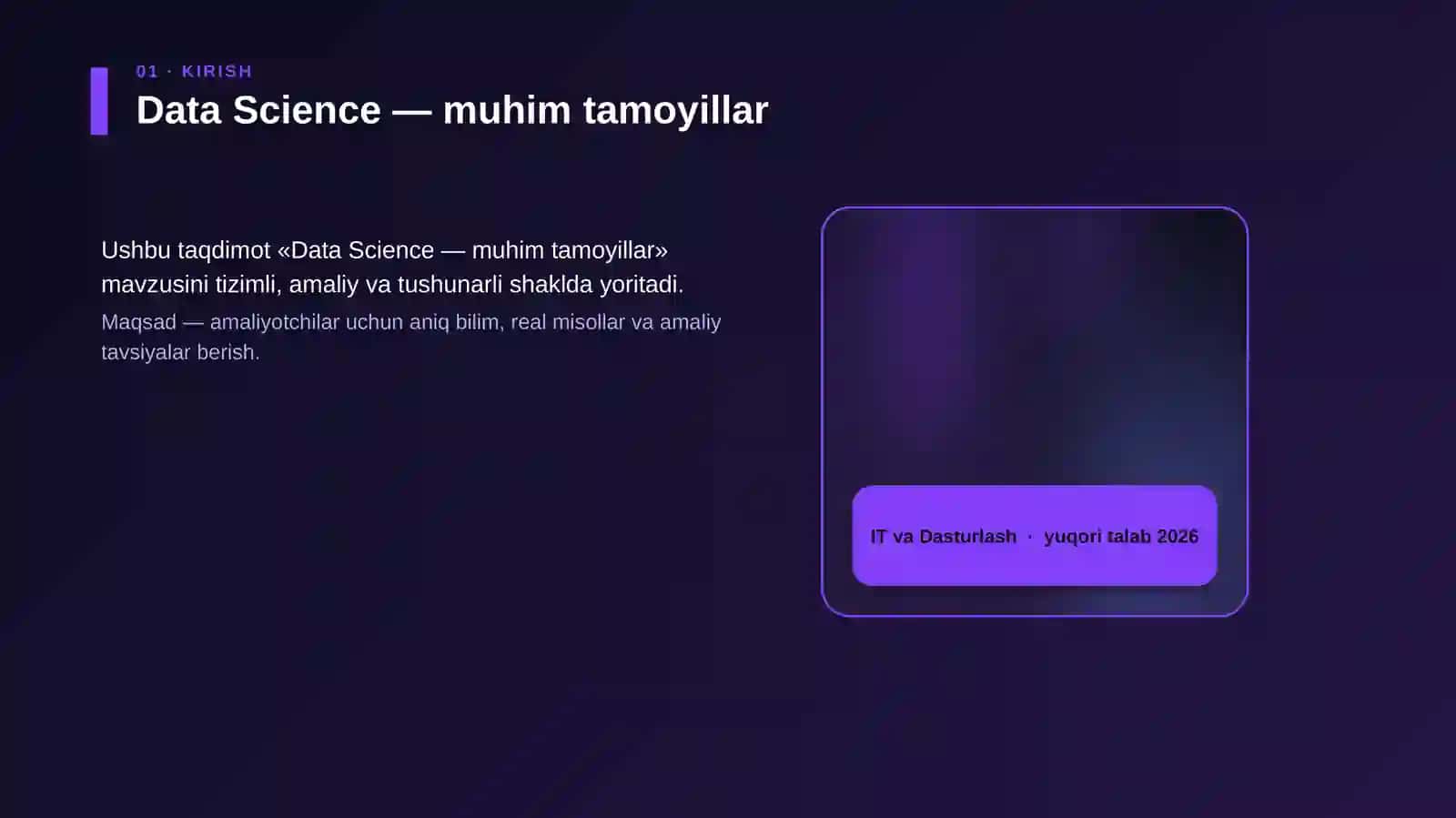 Data Science — muhim tamoyillar 4