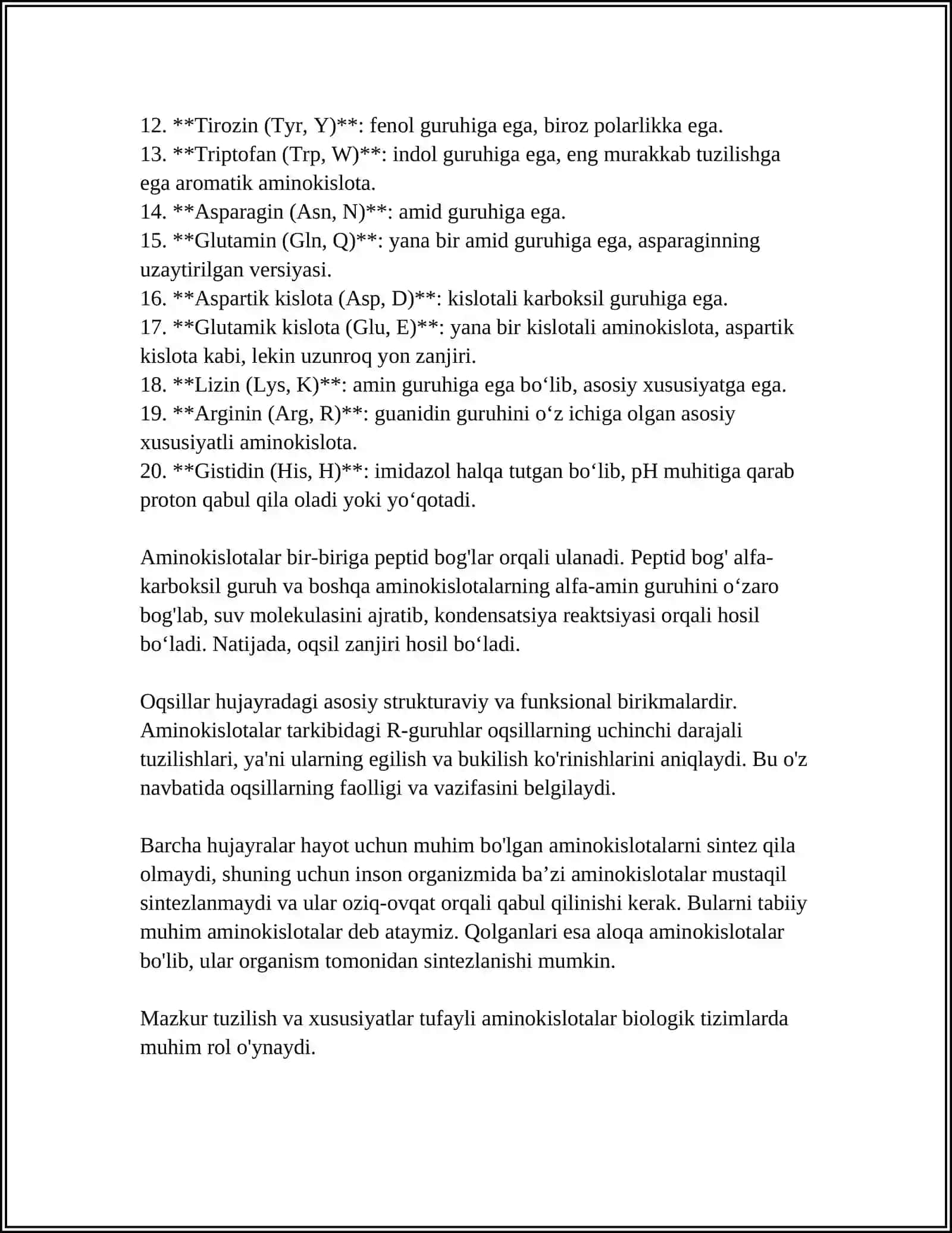AMINOKISLATALARNING DEKARBOKSINLANISHI 4