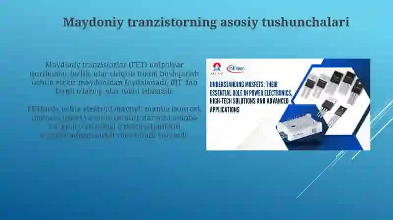 Maydoniy tranzistorlar va ularning inflanishi 4