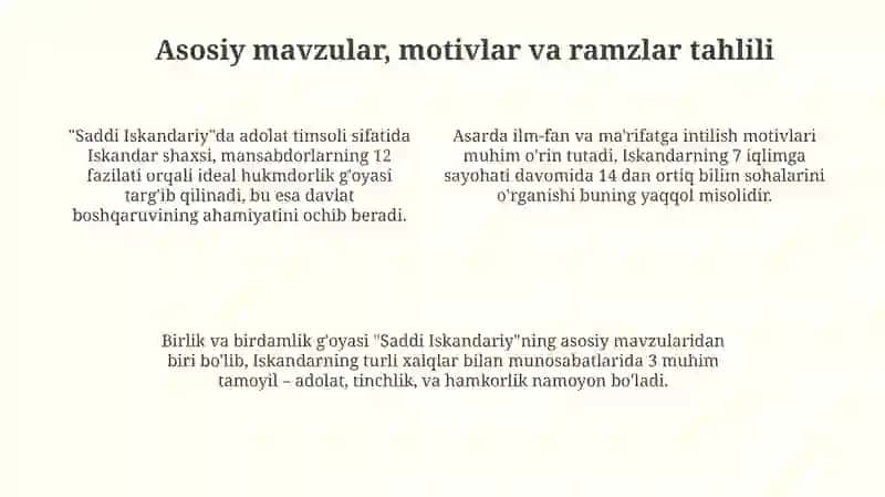 "Saddi Iskandariy”dostoni tahlili 4
