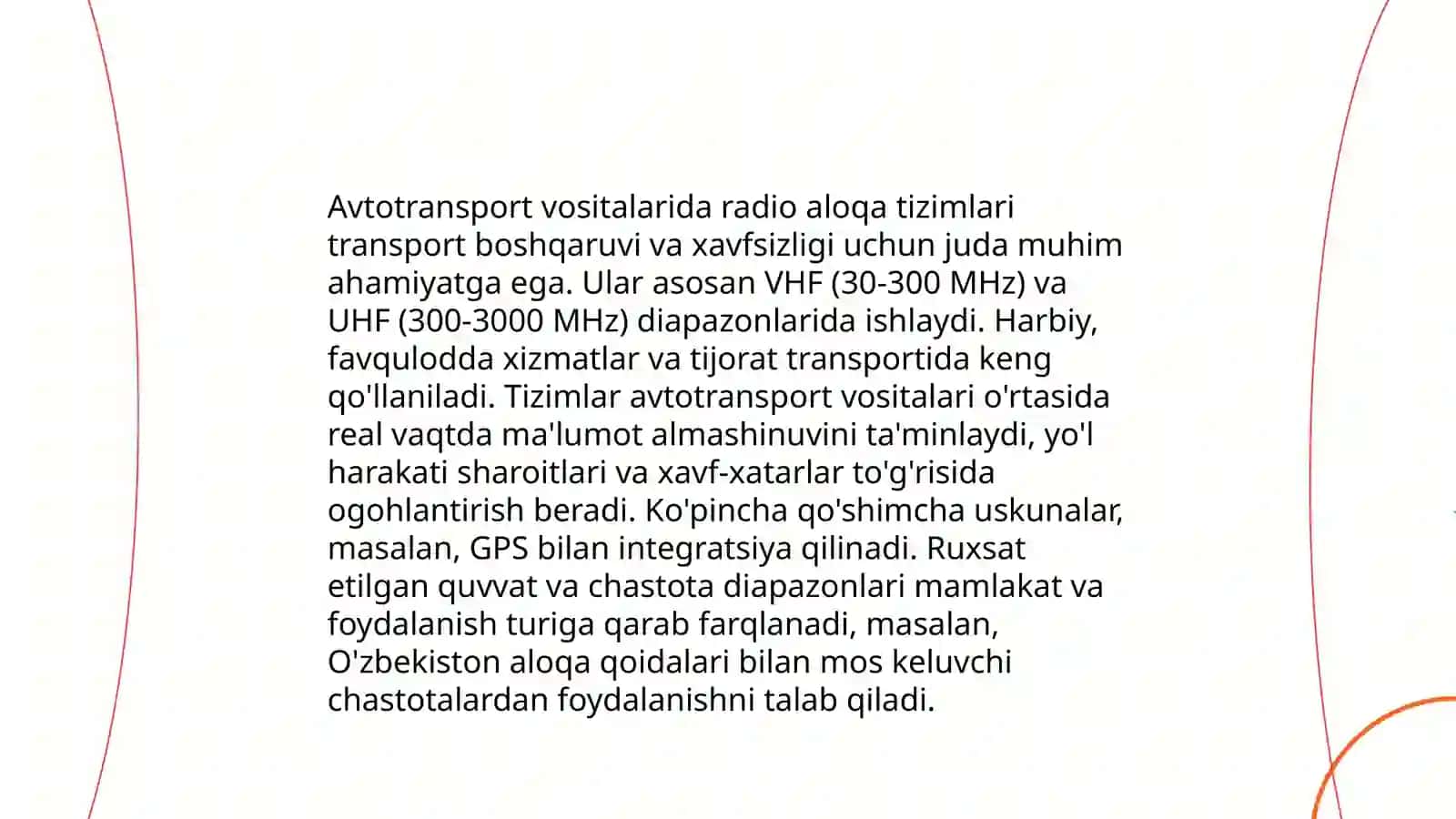 Avtotransport vositalarida simli aloqa tizimlari 4