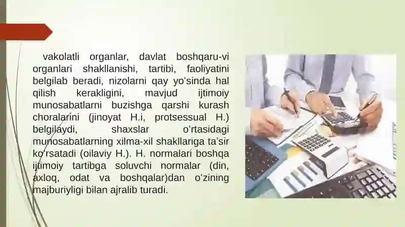 Moliyaviy huquqning asosiy sohalari 4