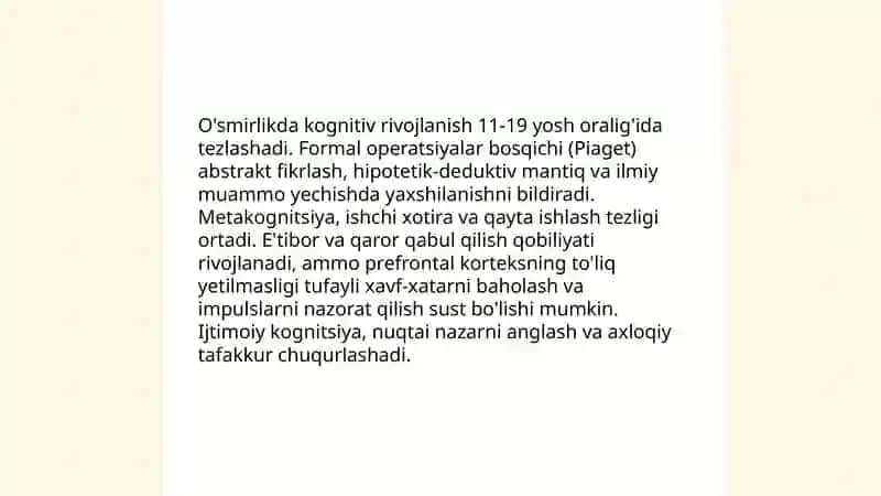 O'smirlik davri psixologiyasi 4