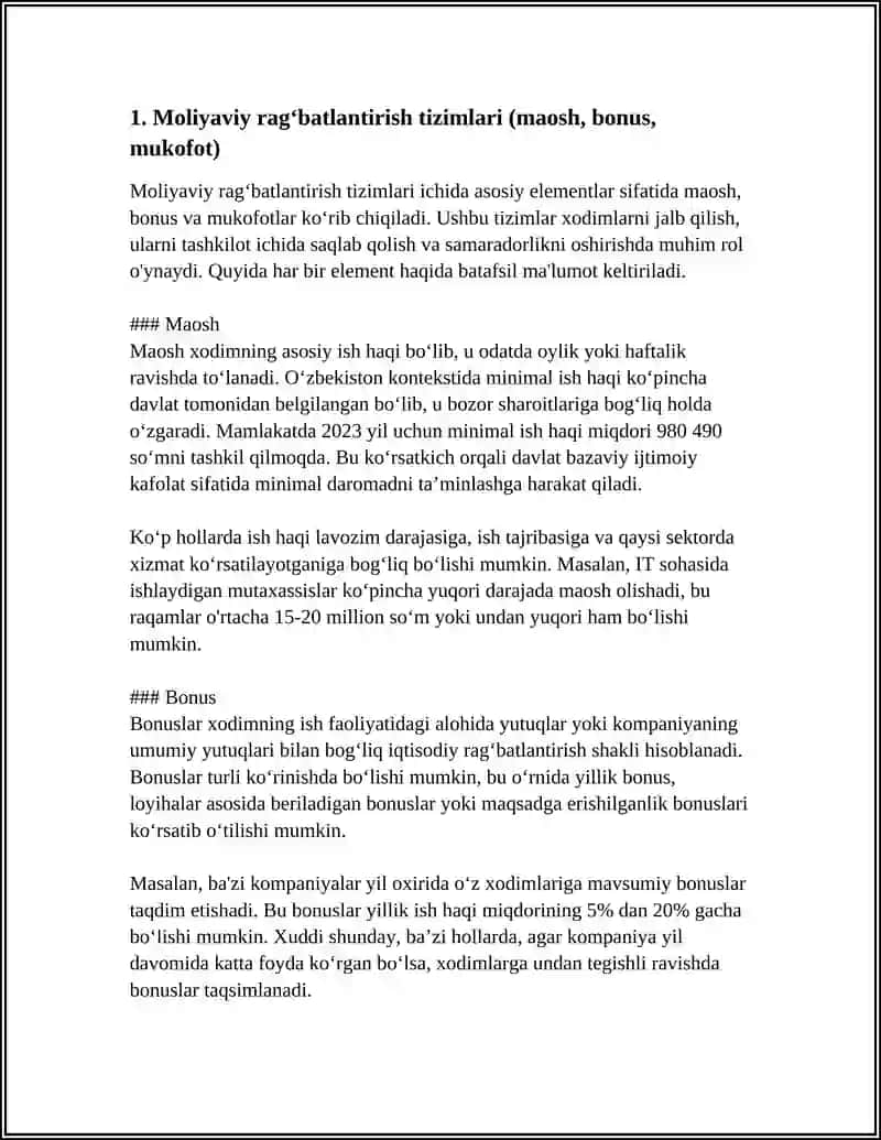 XODIMLARNI RAG‘BATLANTIRISH VAMOTIVATSIYALASH USULLARI 4