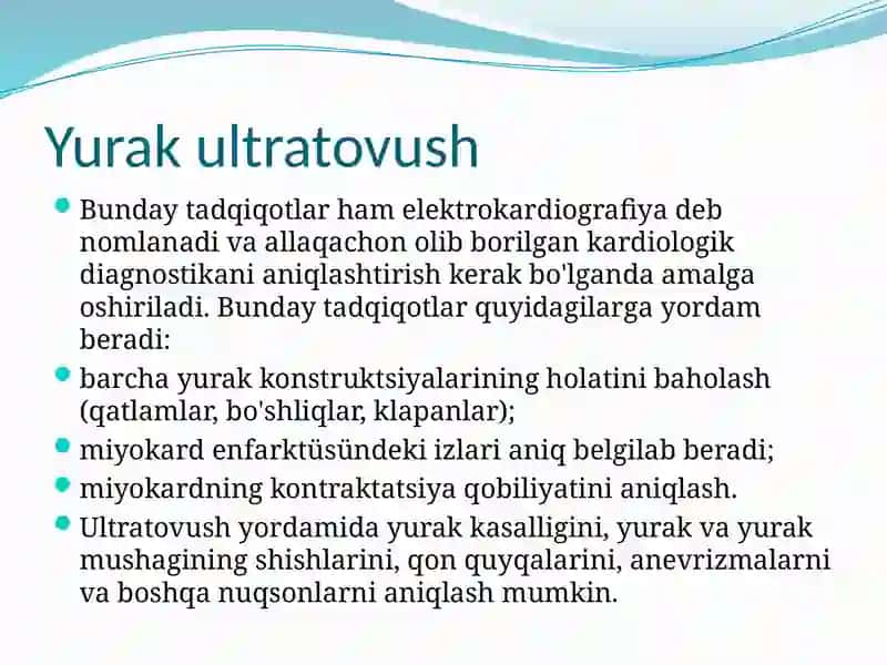 Yurak-qontomirlarini tekshirish usullari 4