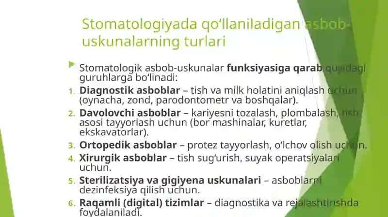 Zamonaviy stomatologik asbob-uskunalar 4