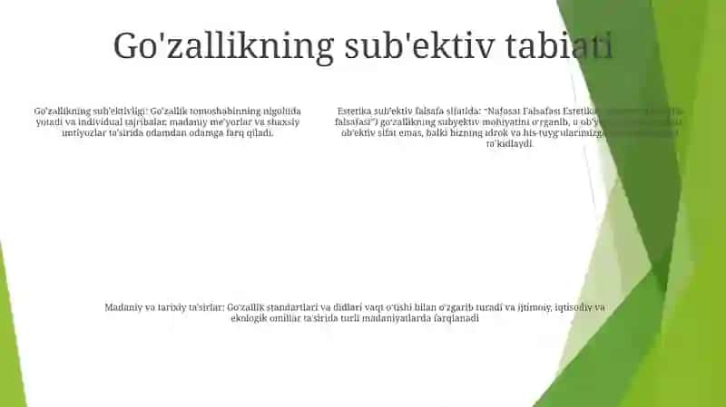 Nafosat Falsafasi Estetika 4