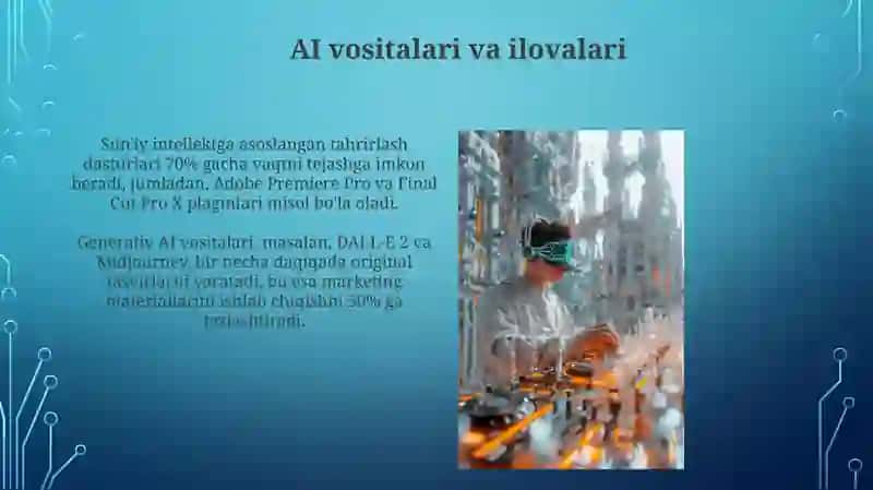 Sun'iy intellektning mediaindustriyasidagio'rni 4
