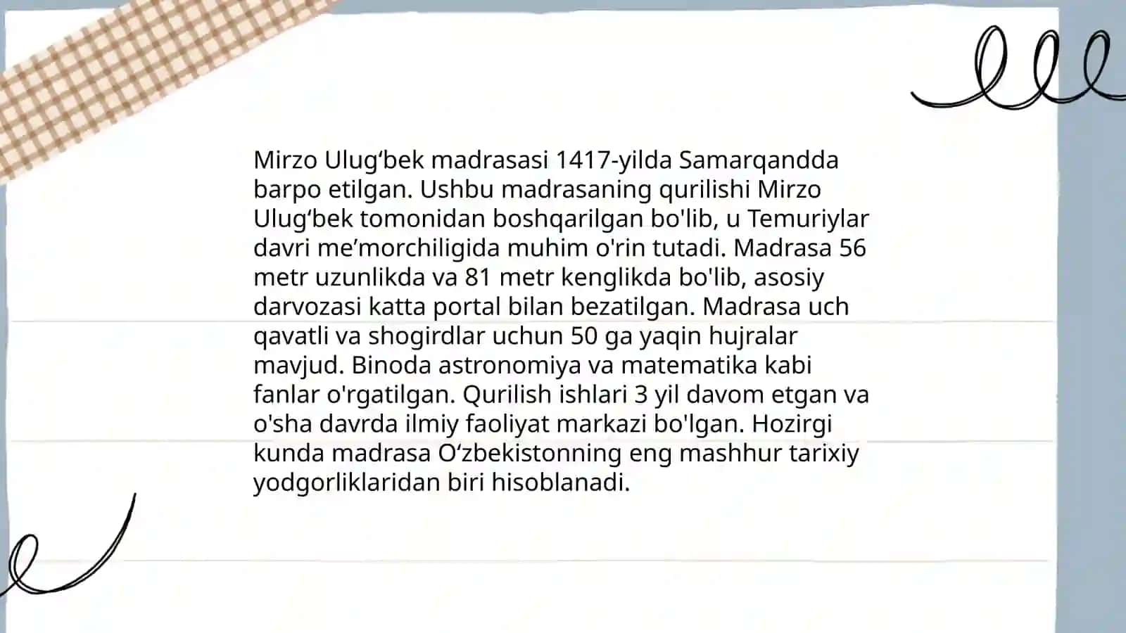 Mirzo Ulugʻbekning hayoti 4
