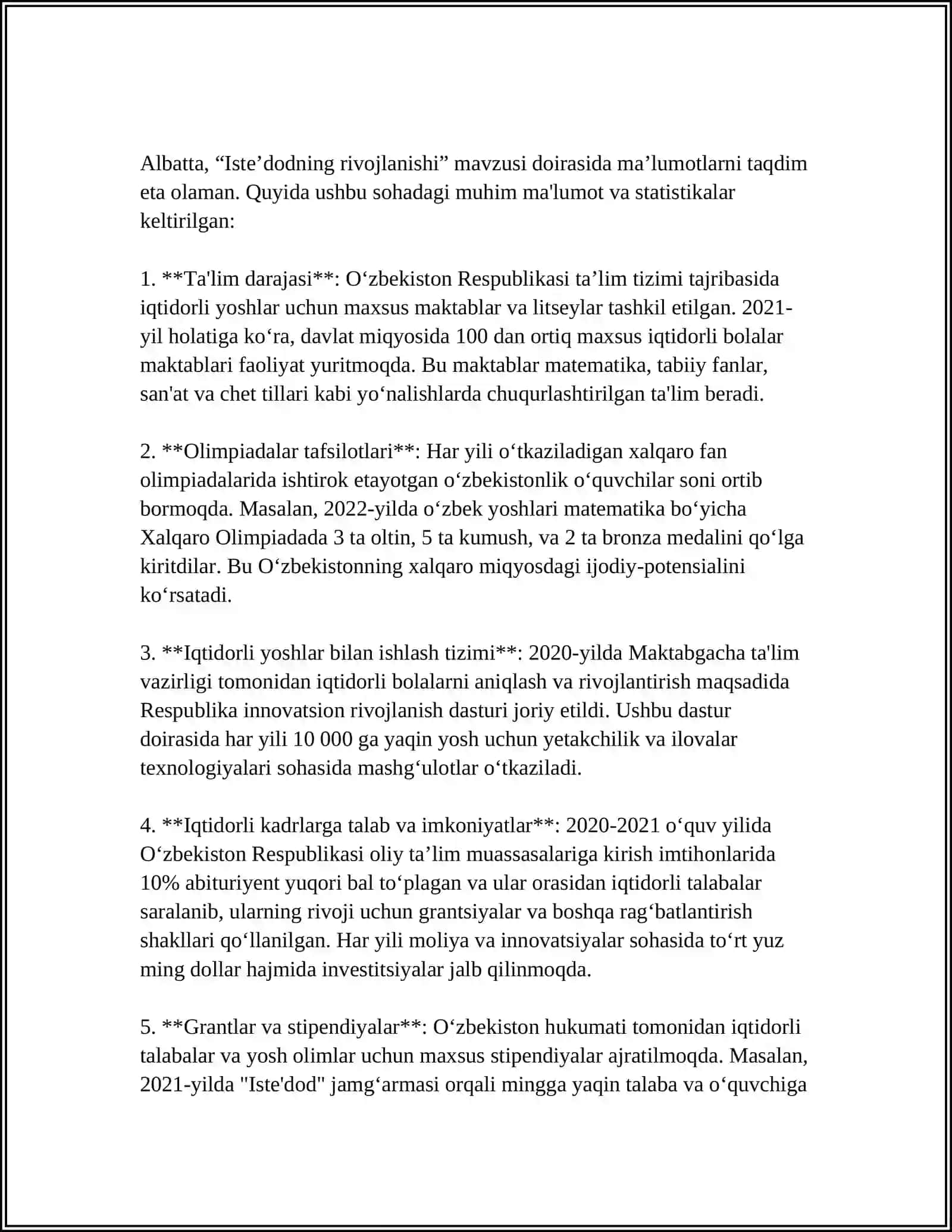 QOBILYAT, ISTEDOD, GENIYLIK 4