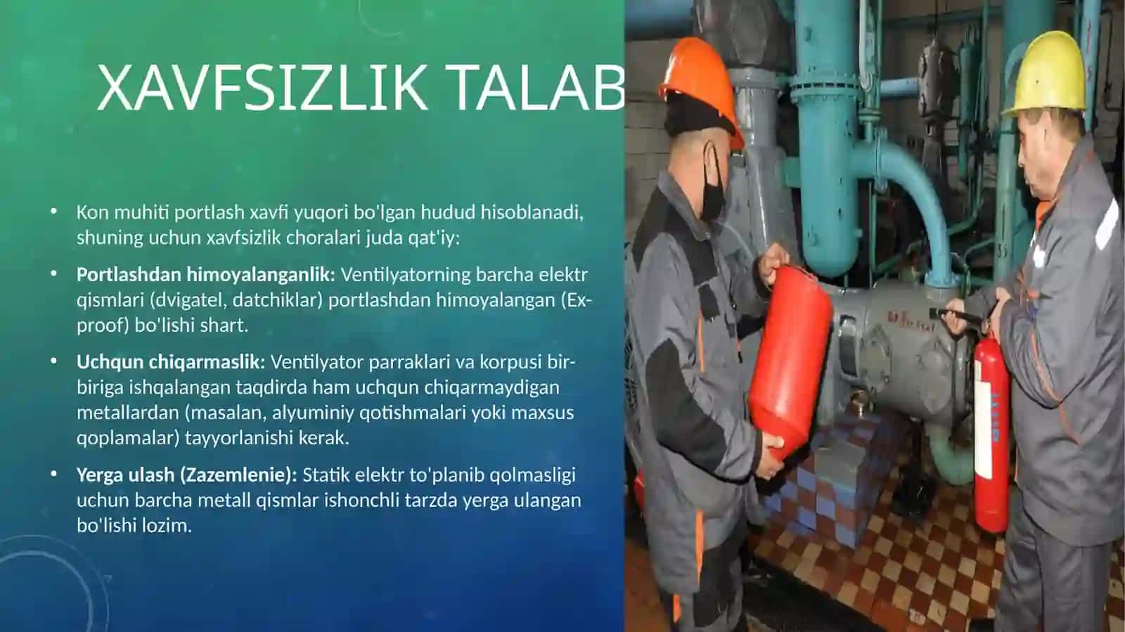 Konventilyatorlariga qoyiladigan texnik va xavfsizlik talablari 4
