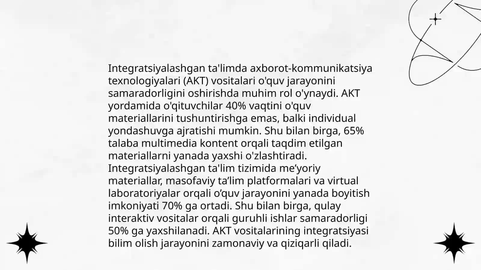 AKTning integratsiyalashgan ta'limda foydalanish 4