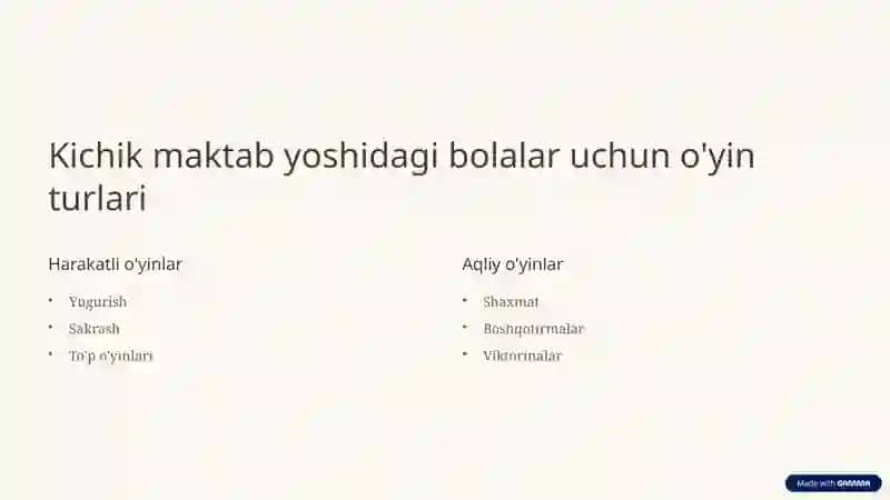 Kichik maktab yoshidagi bolalar uchun oʻyinlar 4