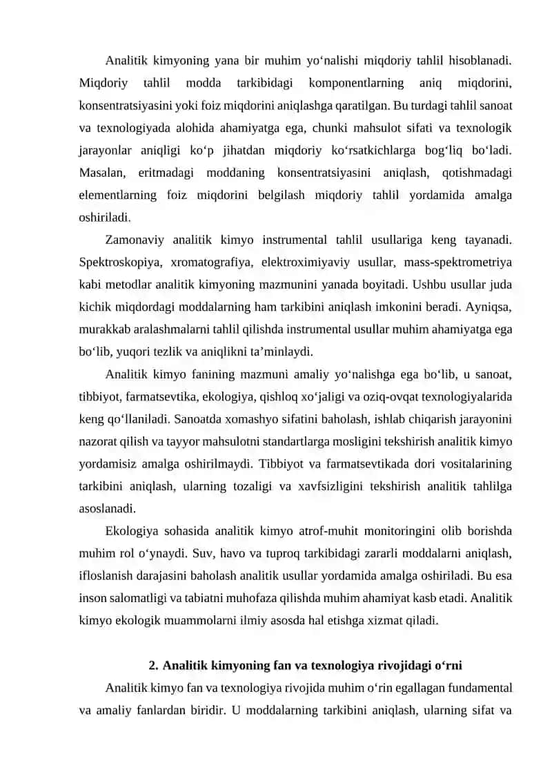 ANALITIK KIMYO FANINING TEXNOLOGIYADAGI AHAMIYAT 4