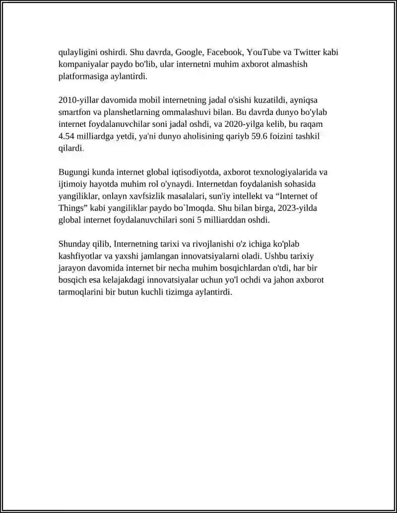 INTERNET VA ELEKTRON POCHTA TIZIMLARI 4