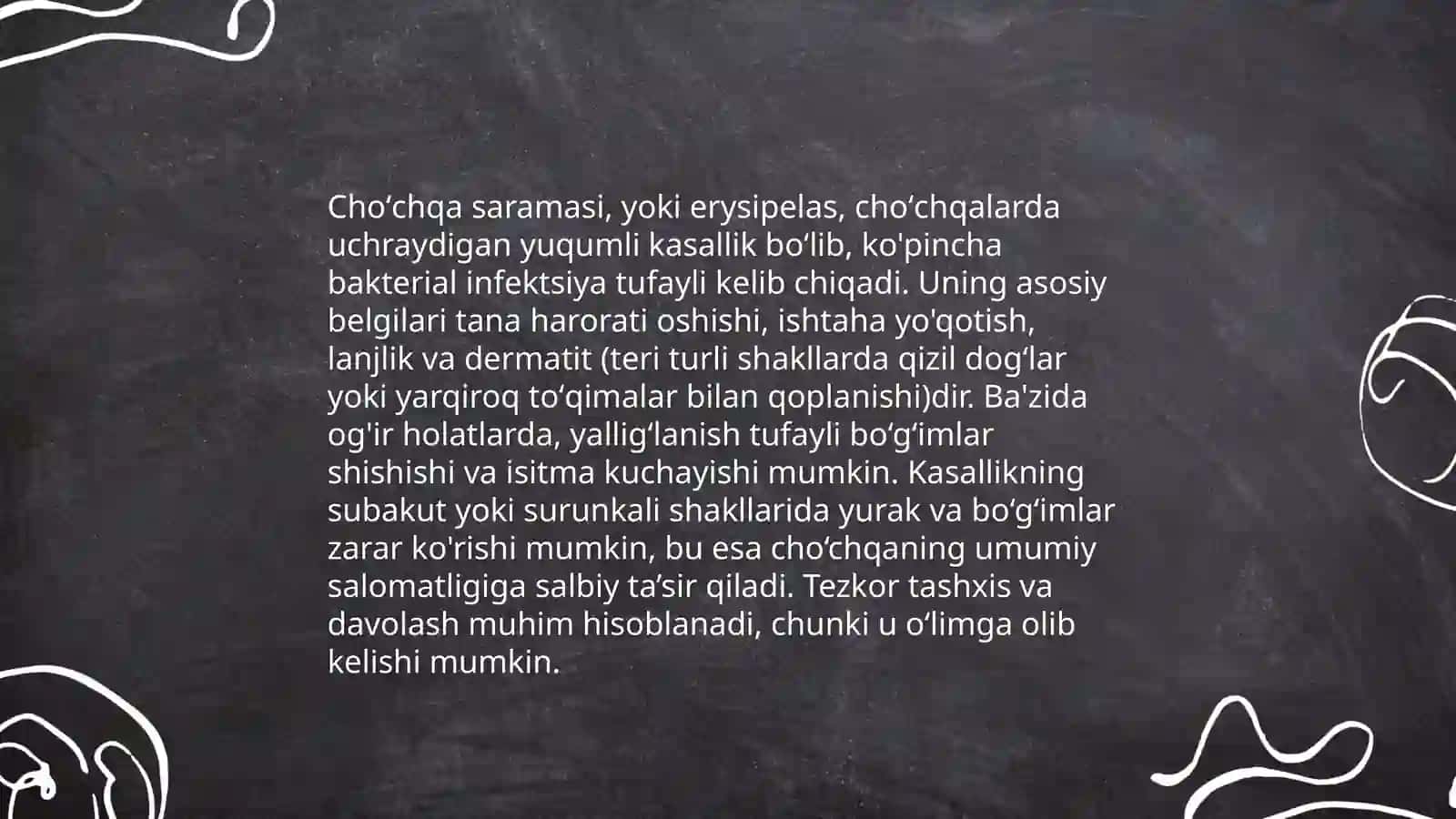 Choʻchqa saramas kasalligi 4