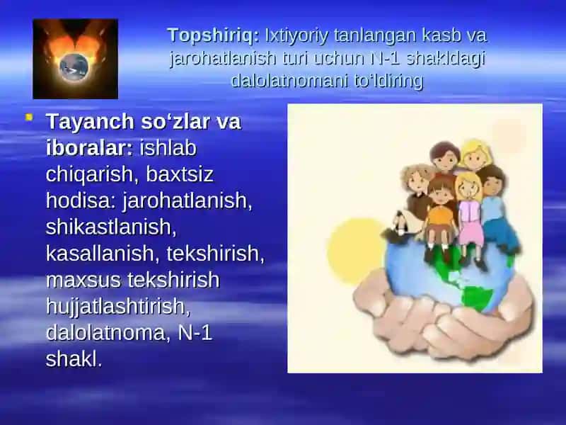 Ishlab chiqarishdagi baxtsiz hodisalarni tekshirish va hisobga olish 4